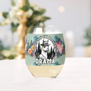 Verre À Vin Sans Pied Seule la Forêt Lama Drame peut être évitée