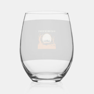 Verre À Vin Sans Pied Silhouette de fantôme Halloween Boo
