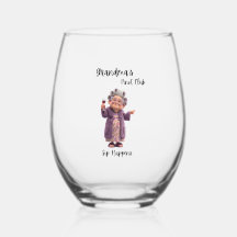 Verre à vin sans pied Sip Happens Grand-mère