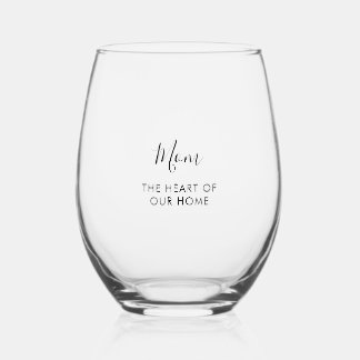 Verre À Vin Sans Pied Super maman | Le coeur de la fête des Mères de che