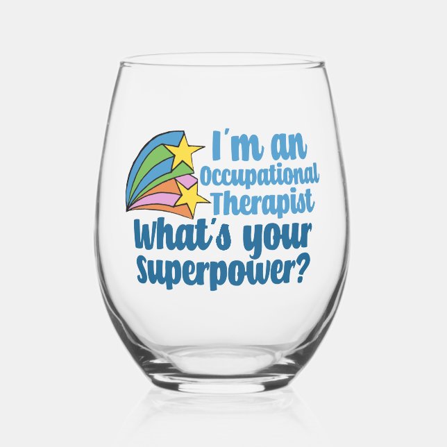 Verre À Vin Sans Pied Superhero (Recto)