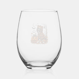 Verre À Vin Sans Pied Survêtement à carreaux pour chien Boxer Halloween 
