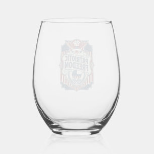 Verre À Vin Sans Pied T-shirt graphique vectoriel Baby Shower patriotiqu