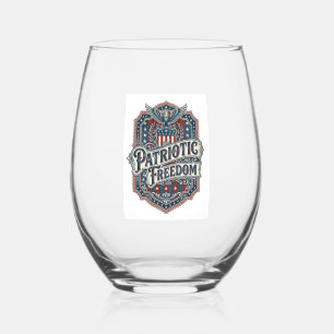 Verre À Vin Sans Pied T-shirt graphique vectoriel gospel country patriot
