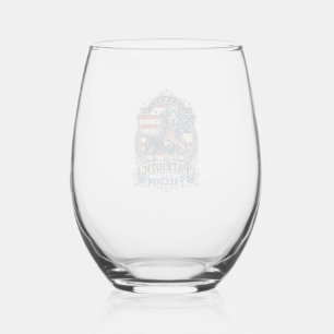 Verre À Vin Sans Pied T-shirt graphique vectoriel teckel patriotique_1