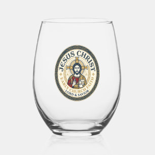 Verre À Vin Sans Pied T-Shirt Jésus Pères du Désert Ancien Chrétien Ins