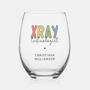 Verre À Vin Sans Pied Technologue en radiographie personnalisé Cadeaux d