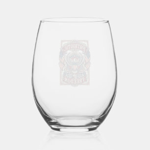 Verre À Vin Sans Pied Tee-shirt graphique vectoriel de défilé patriotiqu