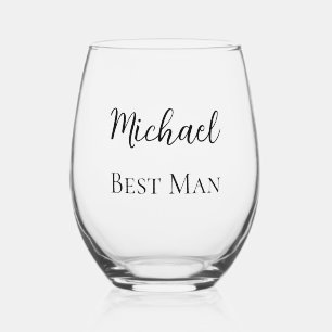Verre À Vin Sans Pied Témoin de mariage personnalisable sur mesure