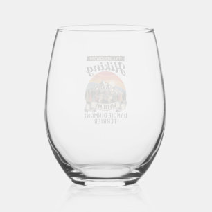 Verre À Vin Sans Pied Tervue Dandie Dinmont Terrier Chien Montagne Rétro