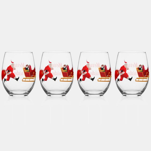 Verre À Vin Sans Pied The Santa Claus Hustle Drinkware Set (Recto)