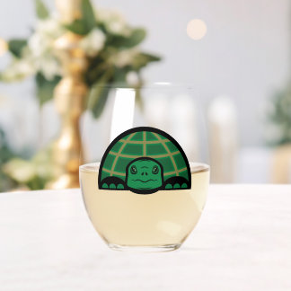 Verre À Vin Sans Pied Tortoise/Turtle Glass