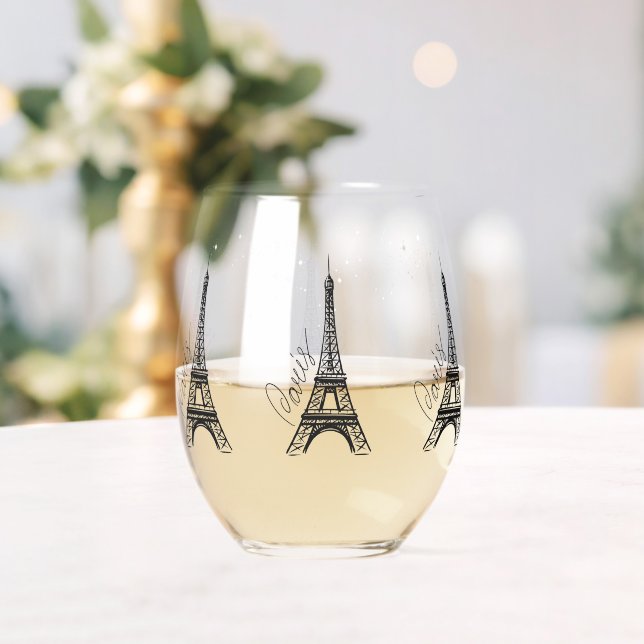 Verre À Vin Sans Pied Tour Eiffel (Insitu (Mariage))