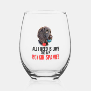 Verre À Vin Sans Pied Tout ce dont j'ai besoin est l'amour - Boykin Span