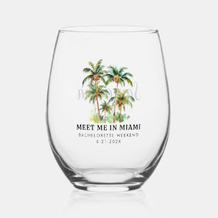Verre À Vin Sans Pied Tropical Beach Bachelorette Week-end Décor de fête