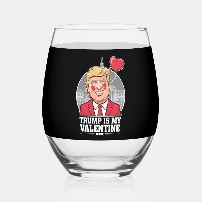 Verre À Vin Sans Pied Trump est ma Saint Valentin (Verso)