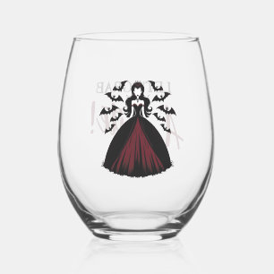 Verre À Vin Sans Pied Vampire Reine Halloween