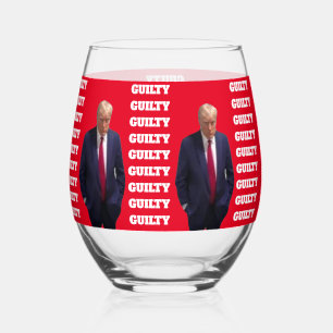 Verre À Vin Sans Pied Verdict de culpabilité de Trump Verre sans tache