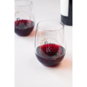 Verre À Vin Sans Pied Verre de vin sans pierre Mariage personnalisé