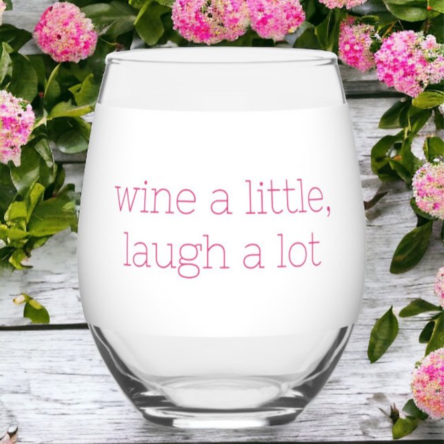 Verre À Vin Sans Pied Vin un peu rire un lot amusant (Créateur téléchargé)