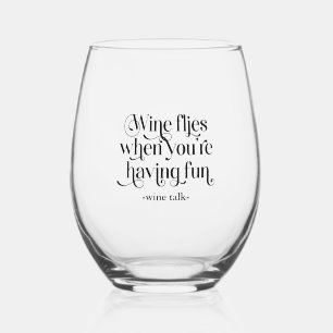 Verre À Vin Sans Pied Vins mouches quand vous avez plaisir Typographie N