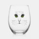 Visage noir Etching face de chat Eyes vert Whisker