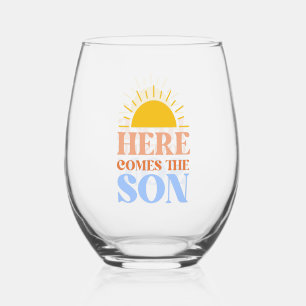 Verre À Vin Sans Pied Voici le petit garçon Baby Shower