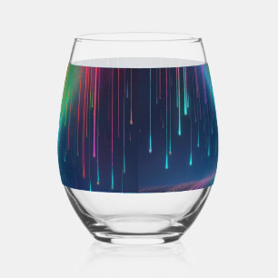 Verre À Vin Sans Pied Voyage en goutte arc-en-ciel