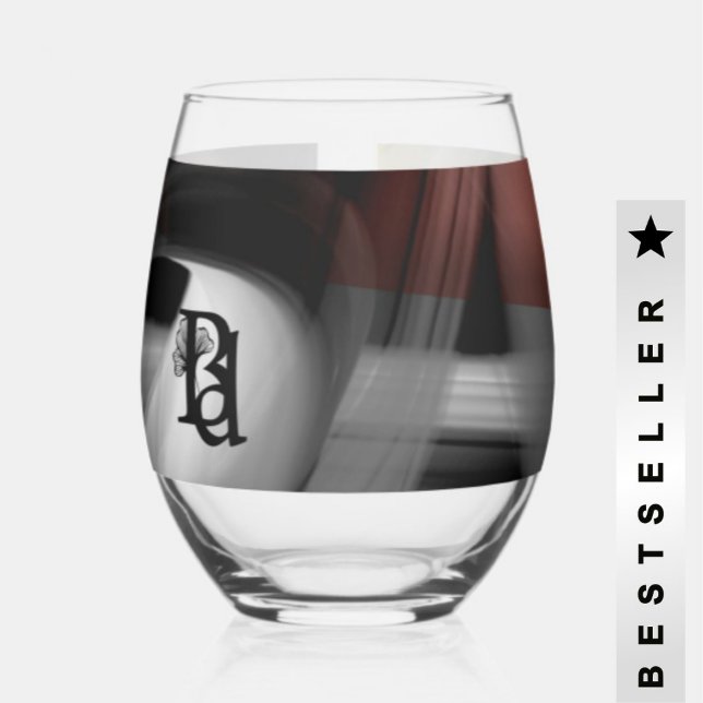 Verre à vin sans pierre Art Abstrait Poudre noire (Créateur téléchargé)