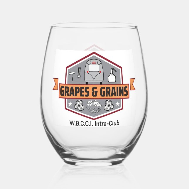 Verre à vin sans pierre avec logo (Verso)