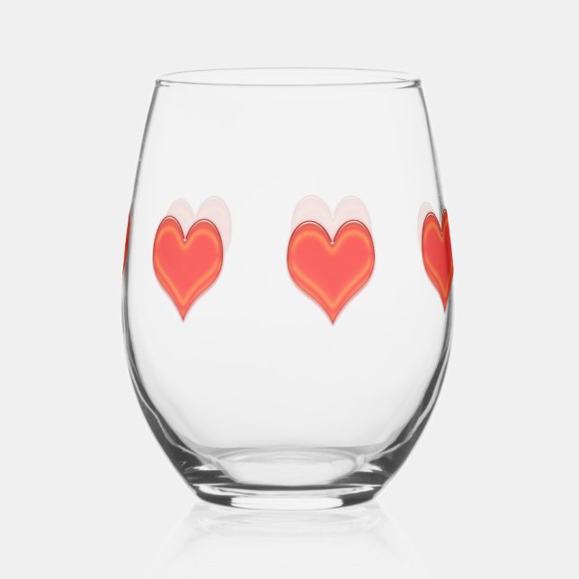 Verre à vin - Sept Coeurs (Verso)