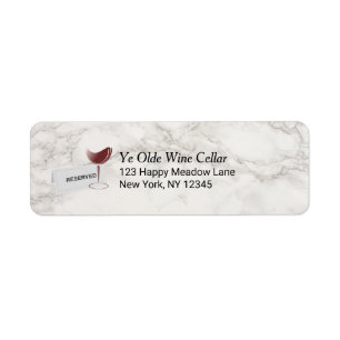 Verre à vin sur Faux Marble Texture
