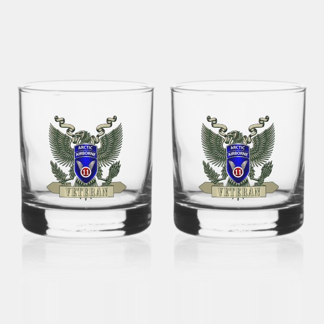 Verre À Whisky 11e division aéroportée Vétérinaire (Recto)