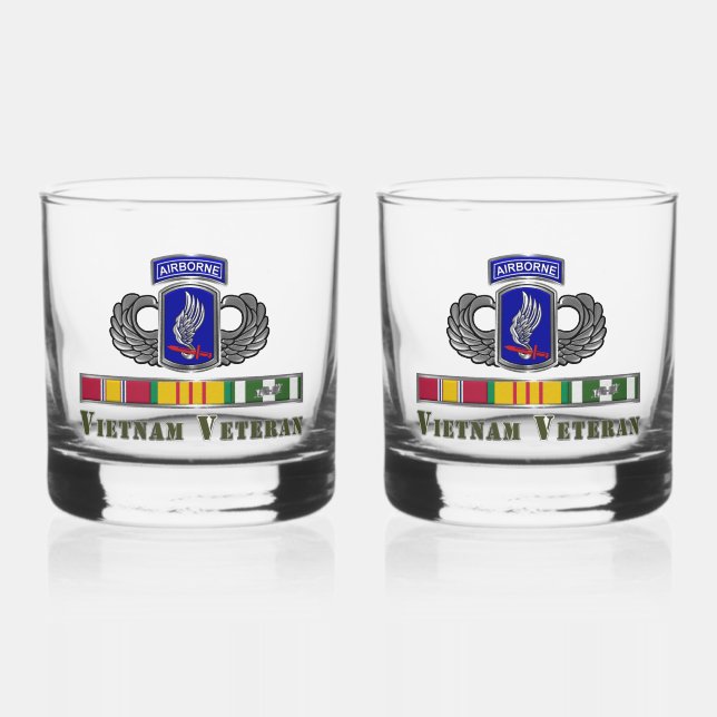 Verre À Whisky 173e brigade aéroportée Vétéran du Vietnam (Recto)