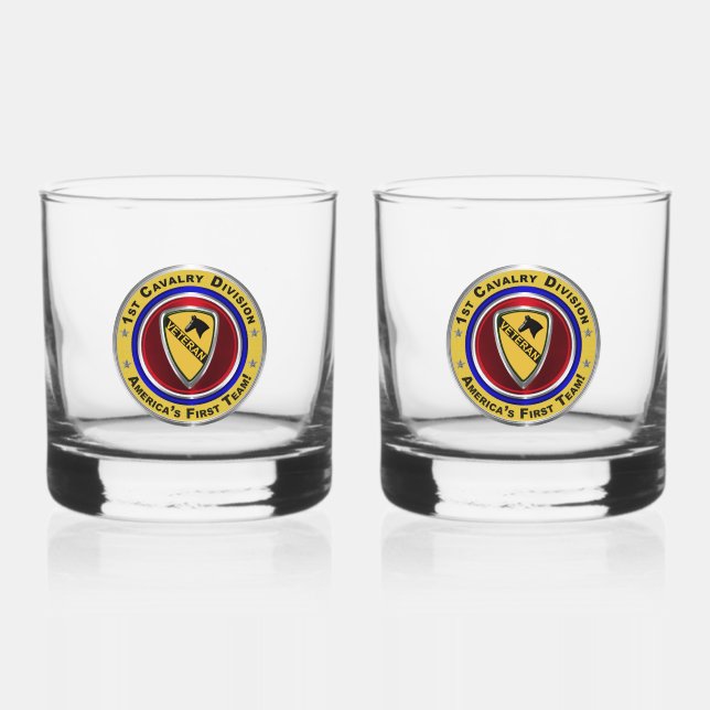 Verre À Whisky 1re division de cavalerie Vétérinaire (Recto)