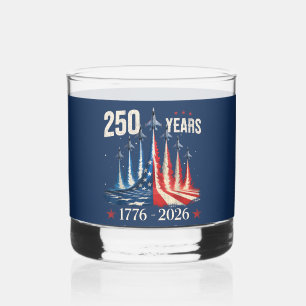 Verre À Whisky 250 ans de force américaine   Traînée de jet