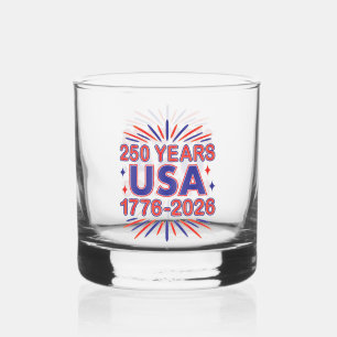 Verre À Whisky 250 ans USA   Semiquinentenaire 1776-2026