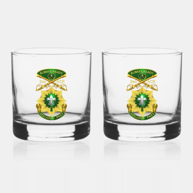 Verre À Whisky 2e Régiment de cavalerie blindée ACR (Recto)