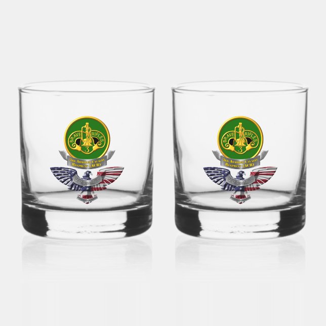 Verre À Whisky 3e Régiment de cavalerie blindée ACR (Recto)