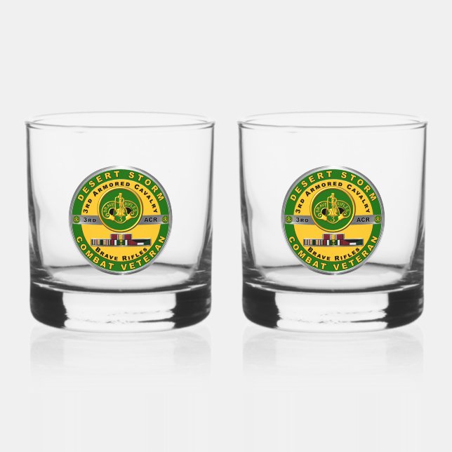Verre À Whisky 3e Régiment de cavalerie blindée ACR Tempête du dé (Recto)