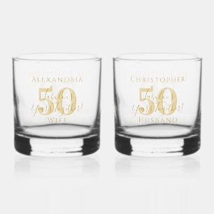 Verre À Whisky 50e anniversaire Mariage d'or correspondant