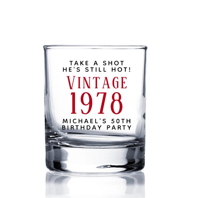 Verre À Whisky 50e fête vintage (Créateur téléchargé)