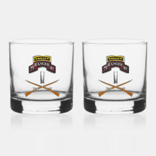 Verre À Whisky 75e régiment de Rangers 1er lieutenant 1LT