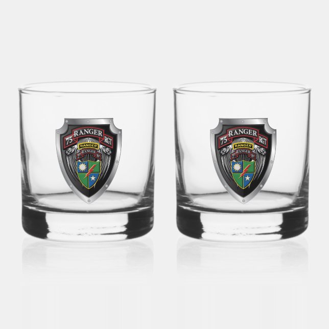 Verre À Whisky 75e Régiment de Rangers 2e Bataille aérienne (Recto)