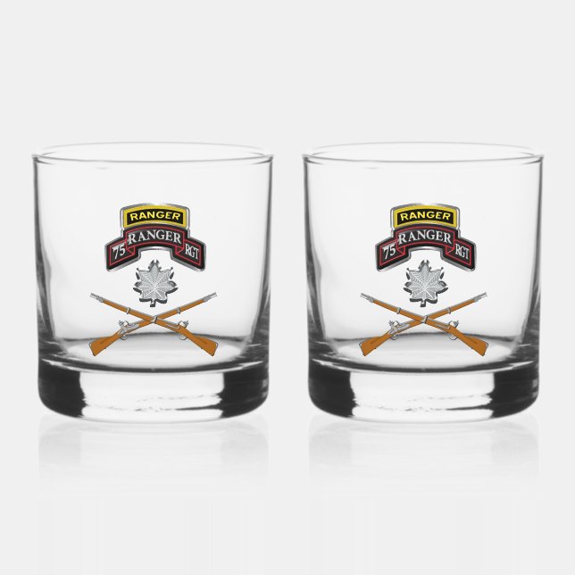 Verre À Whisky 75e régiment de Rangers Lieutenant-colonel LTC (Recto)