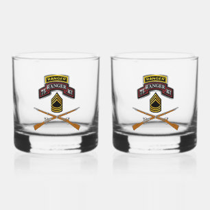 Verre À Whisky 75e régiment de Rangers Sergent-chef