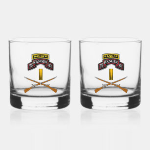 Verre À Whisky 75e Régiment de Rangers Sous-lieutenant 2LT