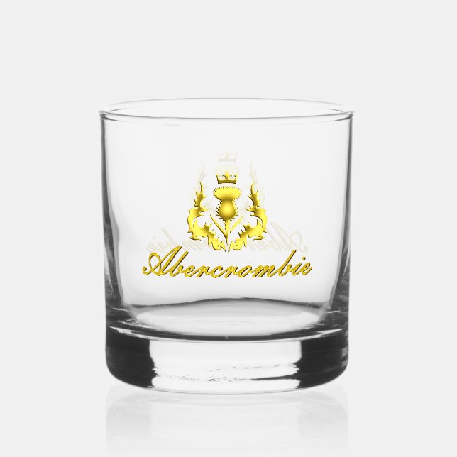 Verre À Whisky Abercrombie Gold Crowé Chardon Whiskey Glass (Recto)