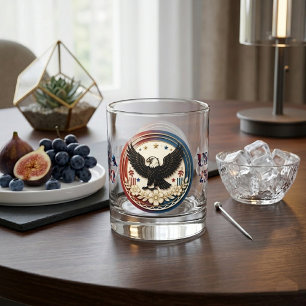 Verre À Whisky Aigle chauve patriotique Couronne de fierté améric