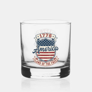 Verre À Whisky Amérique 1776 Emblème du patrimoine patriotique